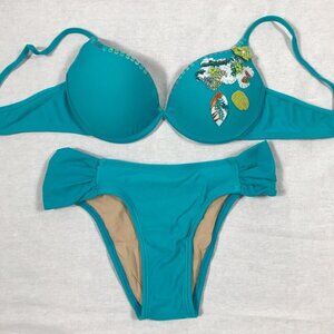 Brazilian Size Large Teal Bikini Set Teal. New With Tags
